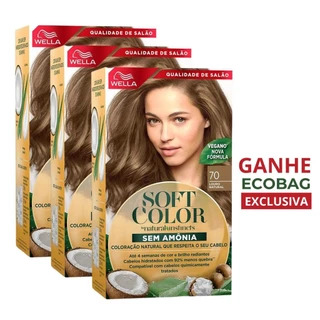 KIT TRIO Soft Color Coloração Louro Natural 70 + Presente