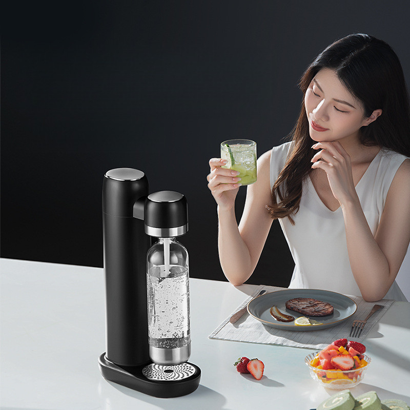 Máquina de água de gaseificação, arte, preto, fluxo de refrigerante