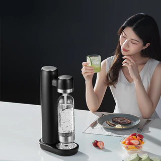 Máquina de água de gaseificação, arte, preto, fluxo de refrigerante