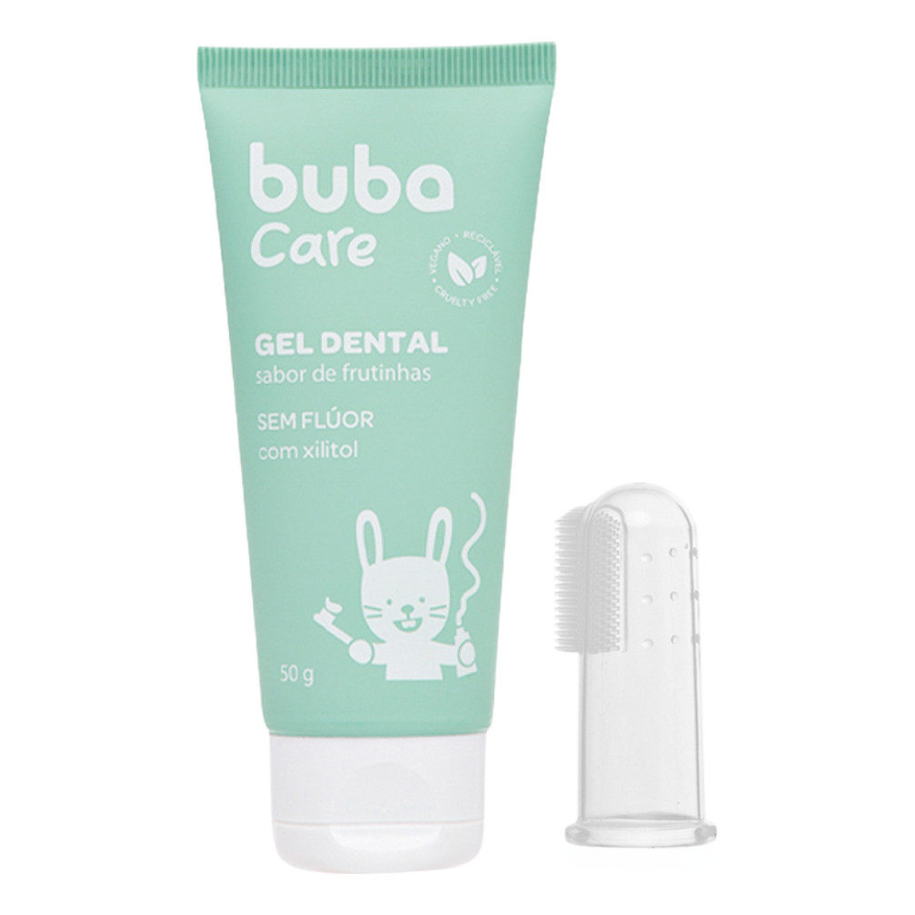 Creme Dental Vegana Infantil Bebê Sem Flúor C/ Escova Buba | Shopee Brasil