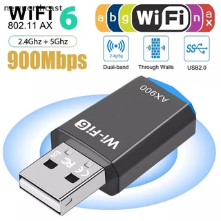 [newnorthcastBR] AX900 900Mbps USB WiFi Adaptador Dual Band 2.4G/5Ghz 6 900Mbps Para Laptop Windows 7 10 11 Noc
