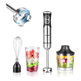 Mixer 4 Em 1 Elétrico 500w Moedor Processador Misturador Inox 110v Diversos Alimentos Multitarefa em Oferta na Shopee