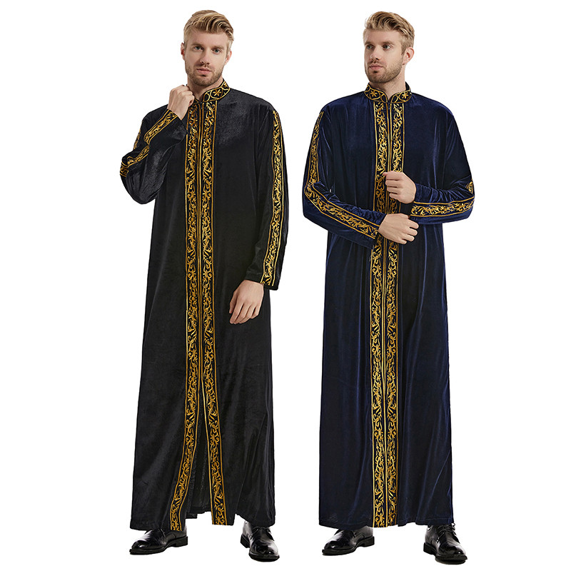 Felpa Con Cappuccio Marocchina Thobe Uomo - Abito Arabo Saudita Jubbah Piatta