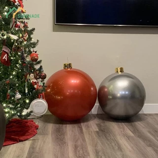 Nova Bola Inflável De Natal 8 Cores Decorada Em PVC Sem Luz Para Porc [serenade.br]