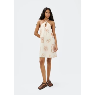 Vestido Curto Estampado Halterneck Hering