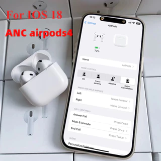 AirPods 4 ANC Fones De Ouvido Bluetooth Sem Fio TWS Com Suporte Para Redução Ativa De Ruído , Agudos E Graves + Modo Tra