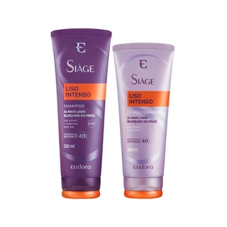 Kit Eudora Siáge Liso Intenso 4D - Shampoo e Condicionador em Oferta na Shopee