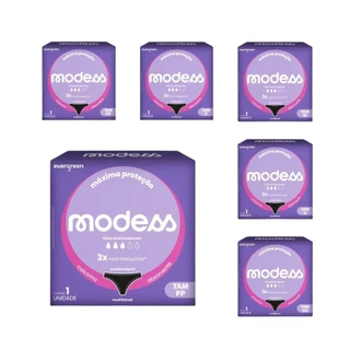 Calcinha Absorvente Reutilizável Modess PP ao GG Evergreen em Oferta na Shopee