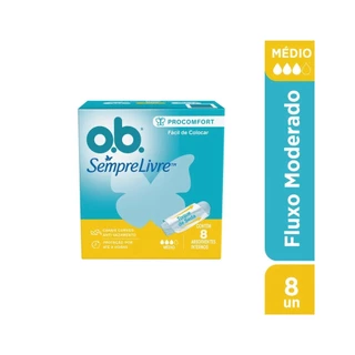 Absorvente Interno Ob Sempre Livre Procomfort Médio 8 Unidades - em Oferta na Shopee