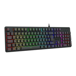 Teclado Gamer Redragon Netherbane, Rainbow, Preto, K521-R-PT