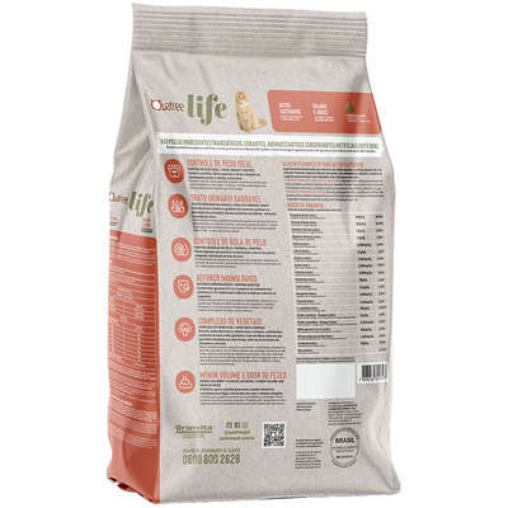 Ração Quatree Life Gatos Castrados Sabor Salmão 10.1Kg
