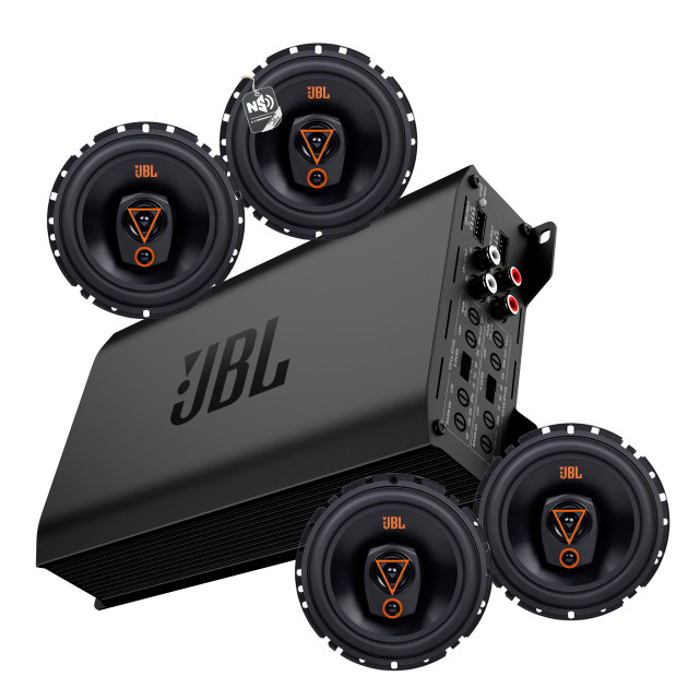 Kit Jbl 4 Alto Falantes Multisystem + Amplificador Gt 90041