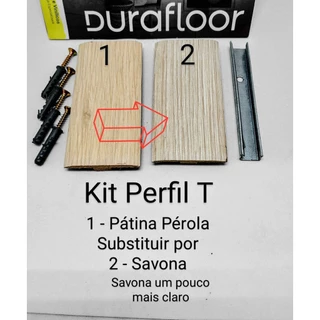 Kit Perfil T p/pisos laminados PADRÃO: PÁTINA PÉROLA/SAVONA
