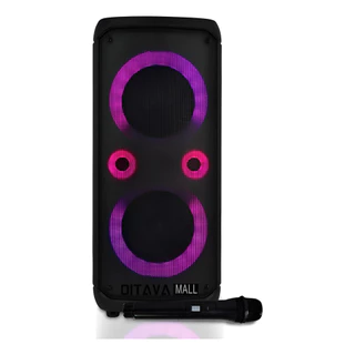 Caixa De Som 600w Bluetooth Com Microfone Sem Fio E Controle Preto em Oferta na Shopee
