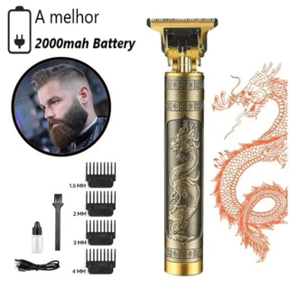Kit Maquina cortar cabelo acabamento barbear barbeador eletrico