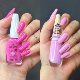 Kit 2 Esmalte Tons de Rosa Colorama Divertidamente Rosa de Vergonha e Impala Ana Castela E A Boiadeira