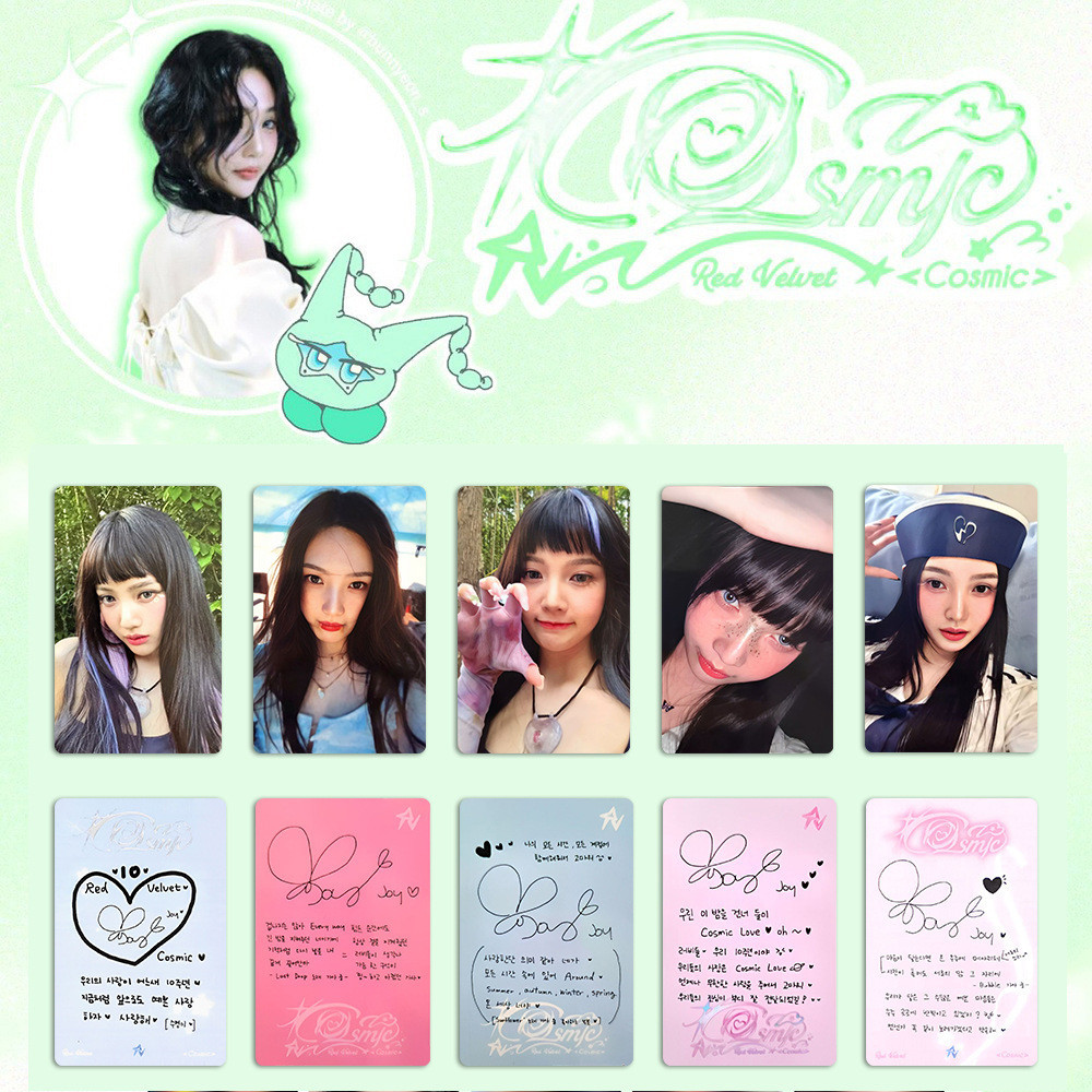 Red velvet cosmic ジョイ トレカ 5pcs/set Red Velvet Cosmic Lomo Cards Irene Seulgi Wendy Joy Yeri