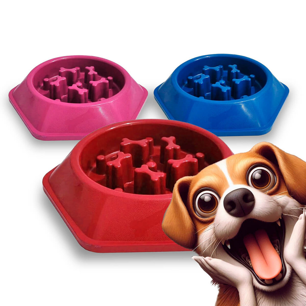 Comedouro Pet Lento Interativo Para Cachorro Pequeno e Médio Porte ...