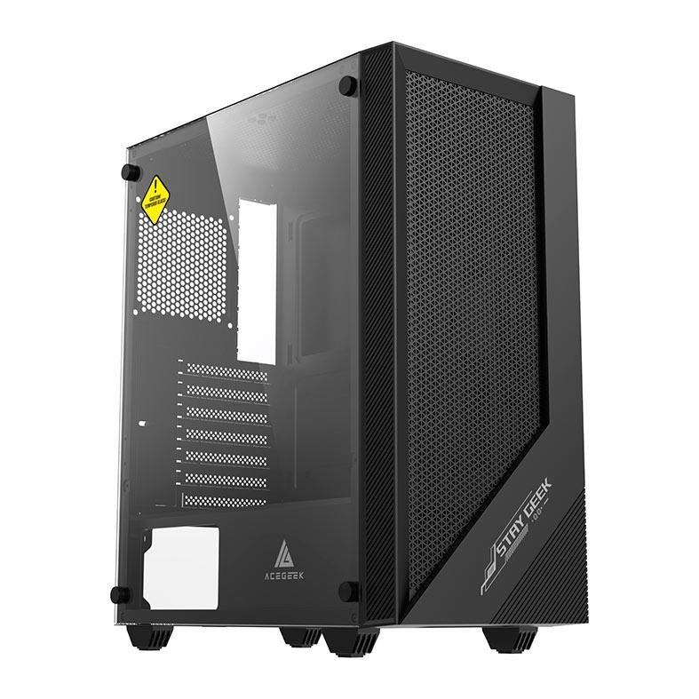 Gabinete Gamer Acegeek Utopia K445, Mid-Tower, Lateral de Vidro, Preto, AG-UTOPIA-K445-BK