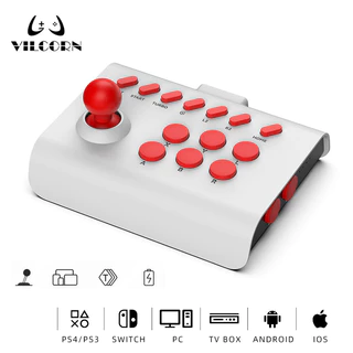 Mini PC Sem Fio Retro Arcade Controle De Jogos Portáteis usb Joystick Para PS4/PS3 Gamepad Andriod IOS Mobile Phone Street Fighter