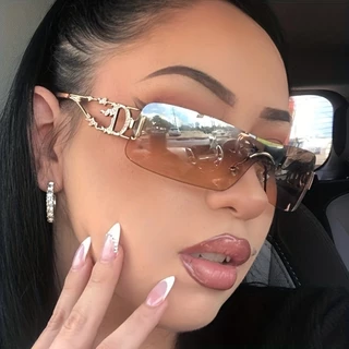 Óculos de sol combinados Óculos de sol exclusivos Hip Hop Y2K Fashion Street Shooting Sunglasses