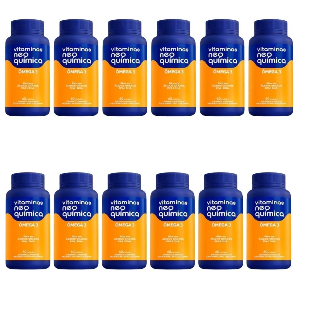 Kit 12x Vitaminas Ômega 3 60 cápsulas - Neo Química
