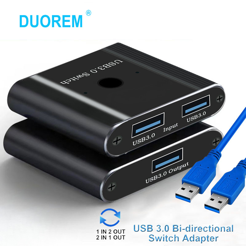 Interruptor USB 3.0 Switch Selector KVM 5Gbps 2 Em 1 Saída ...