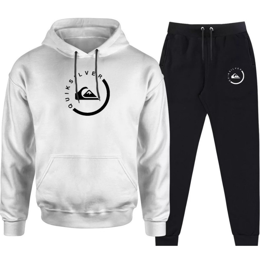 Conjunto de Moletom Quiksilver Redondo Grande Tecido de Alta