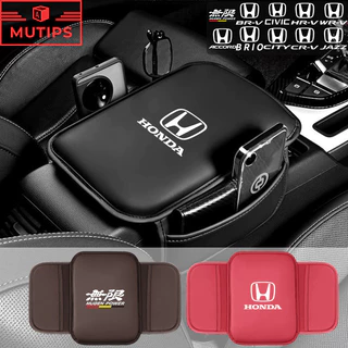 Honda Car Armrest Pad Centro De Couro Console Caixa De Proteção Almofada Para Mugen HR-V Fit Civic City Hatch Hrv ZR Jazz