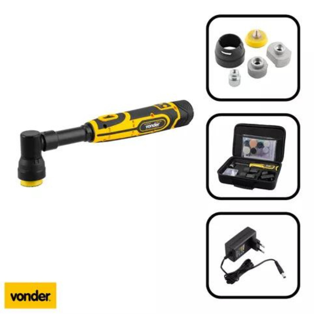 Politriz Mini Roto Orbital Vonder com Acessórios 12V (PMV 120) | Shopee ...
