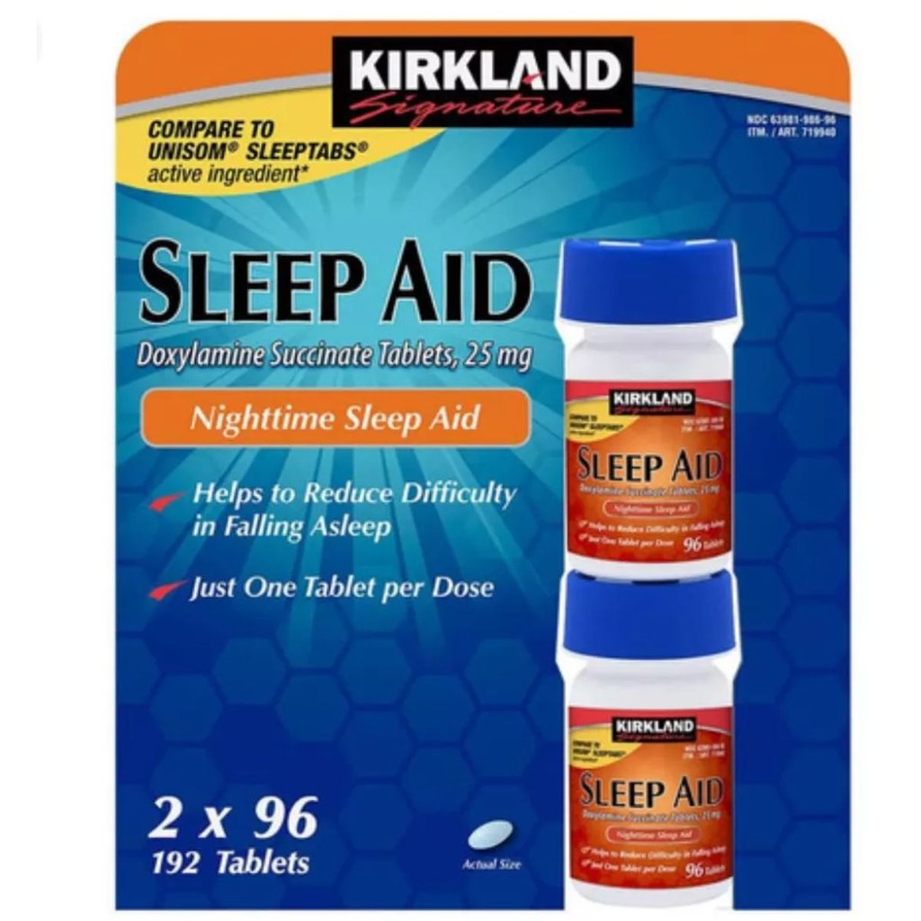 Sleep Aid 25mg Nighttime 192 tablets Original