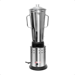 Liquidificador Industrial Baixa Rotação 6 Litros Prata Jarra de Aço Inoxidável Bivolt Cozinhas-
