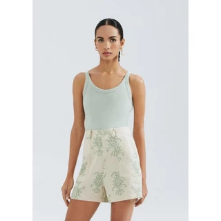 Shorts Feminino Estampado Em Viscolinho Hering
