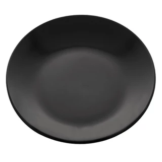 Prato De Sobremesa Cerâmica Preto 18,5cm Charlote Cronus Mesa Posta Casa Haüskraft