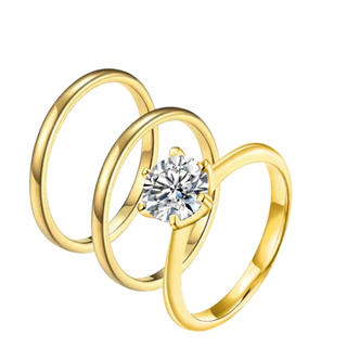 Par Aliança Noivado Ouro 18k 2mm Anatômica + anel Solitário Casamento