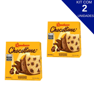 Kit Com 2 Chocottones Gotas de Chocolate Bauducco 400g