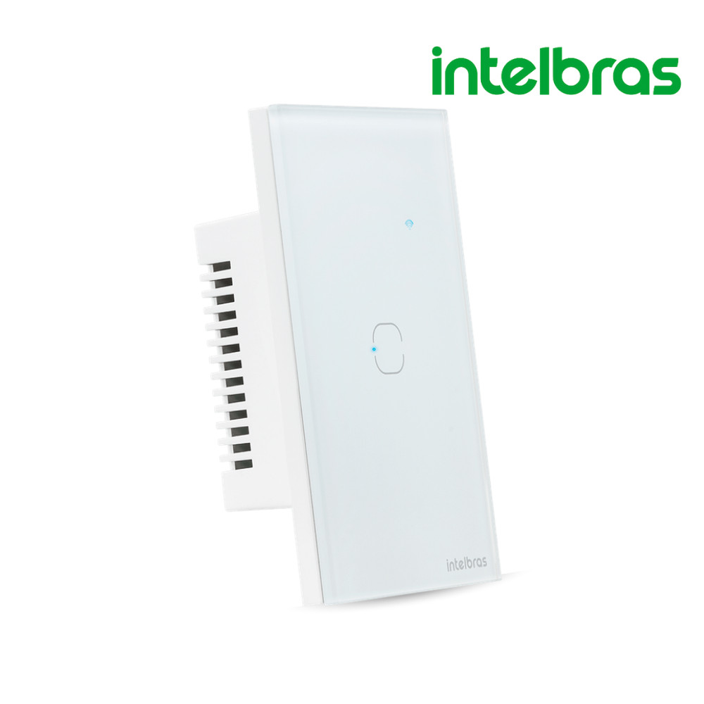 Interruptor Inteligente Smart Touch Wi-fi 1 Tecla Ews 1001 Branco Intelbras Multifuncional Tomada Voz Alexa Google