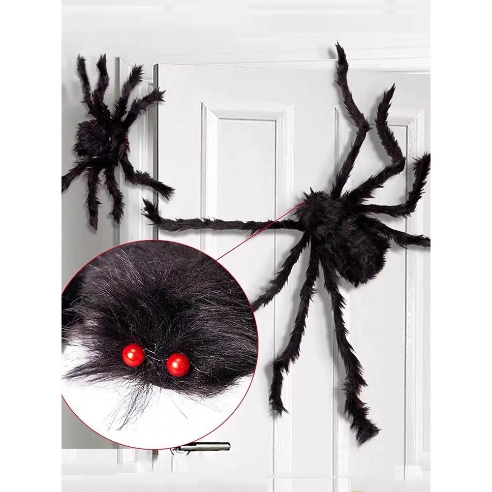 75CM/120CM Aranha Peluciada Gigante Decoração Halloween