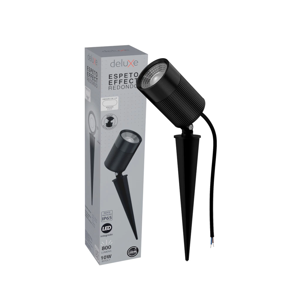Espeto de Jardim Led 10w 6500k Effect Round Ip65 Deluxe