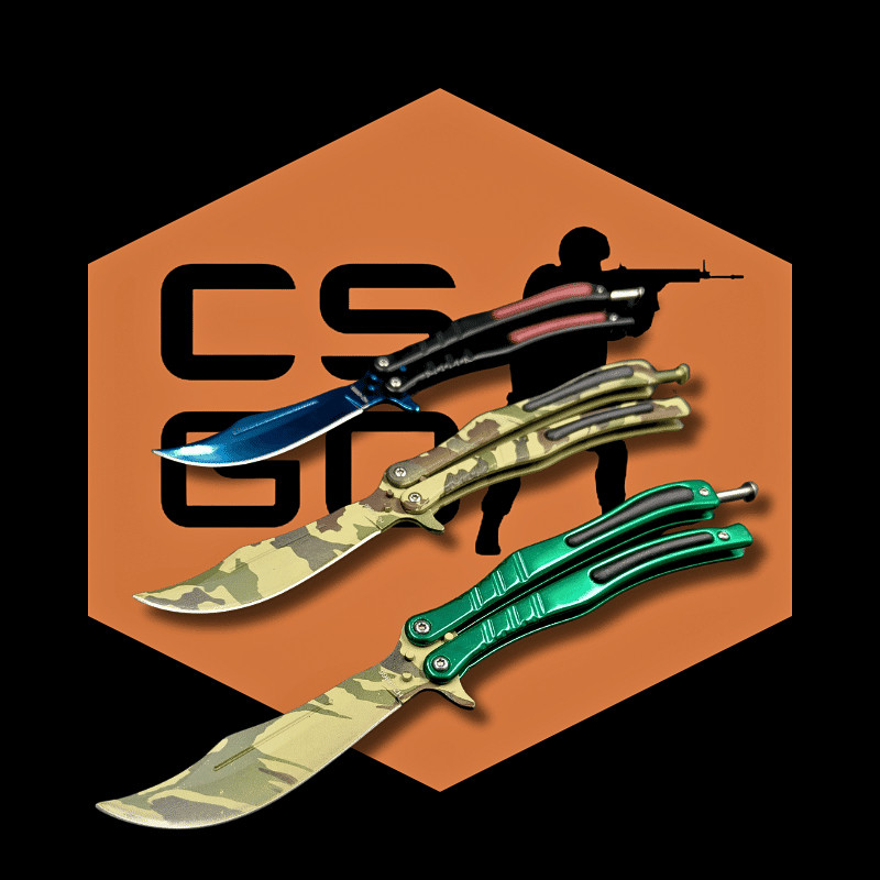 Canivete Butterfly Cs Go Trava De Mola + Bainha 06-0966 | Shopee Brasil