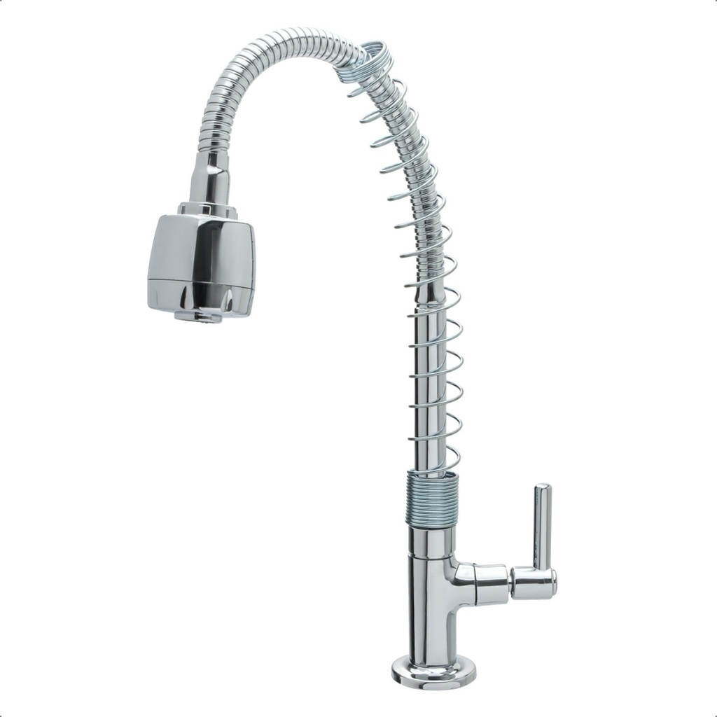 Torneira para Cozinha de Metal com Mola Gourmet Bica Flexível ...