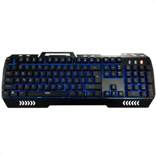 Teclado Gamer Fusion Oex Game TC204 ABNT2 LED 3 Cores Preto