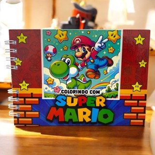 Livro De Colorir Super Mario com 50 Folhas 180g Capa Dura a PRONTA ENTREGA ! em Oferta na Shopee