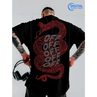 Camiseta Oversized Streetwear Premium Snake Off Cobra Dtf Ref3170