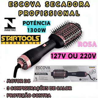 Escova Cabelo Secadora Profissional 127 Ou 220V Calor Proteção Contra Superaquecimento Hidratam Fios em Oferta na Shopee