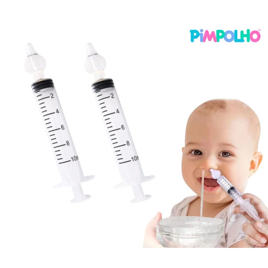 Kit 2 Seringas para Lavagem Nasal Infantil Pimpolho Seringa para ...