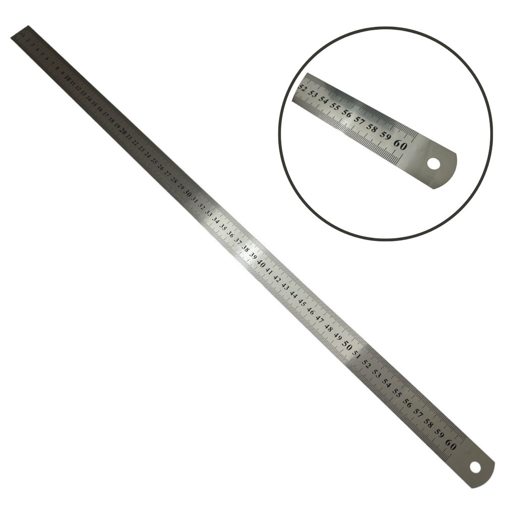 Régua De Metal Aço Inox 60cm Flexivel Profissional Patchwork