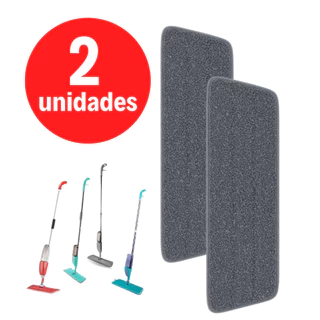 2 Refis Mop Spray de Microfibra Lavável - Clean Tech