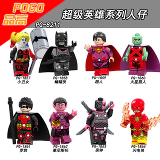 Super-Herói Joker Batman Homem Robin Marciano Caçador De Mantas Flash Minifigure Blocos De Construção De Brinquedos