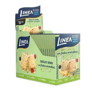 Chocolate Branco Frutas Vermelhas Vegano Linea 15un de 30g